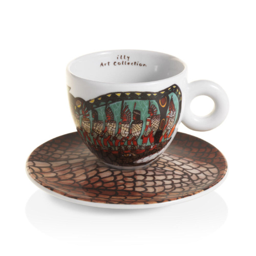 illy Art Collection Biënnale 2024 Cappuccino Kop en Schotel 2 stuks Set A