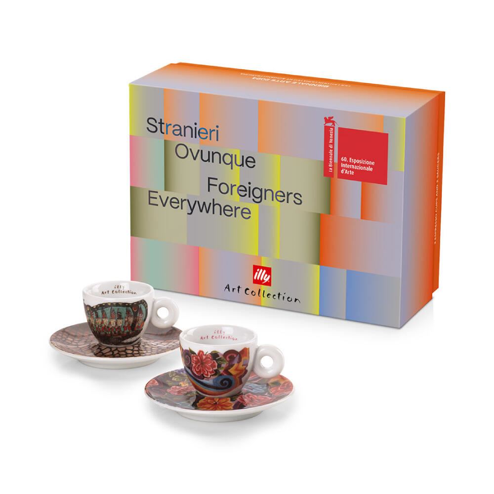 illy Art Collection Biënnale 2024 Espresso Kop en Schotel 2 stuks Set A