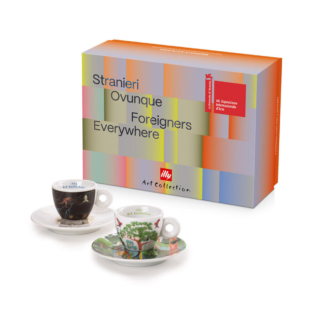 illy Art Collection Biënnale 2024 Espresso Kop en Schotel 2 stuks Set B